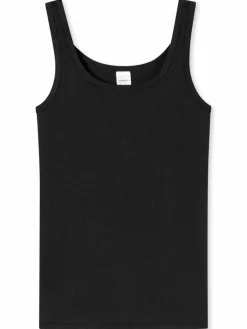 Schiesser Mädchen<Mädchen Unterhemd - 95/5 schwarz vanille uni