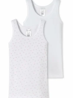 Schiesser Mädchen<Mädchen Unterhemd - Original Classics weiß bedruckt