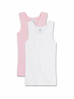Sanetta Mädchen<Mädchen Unterhemd 2er Pack mehrfarbig uni