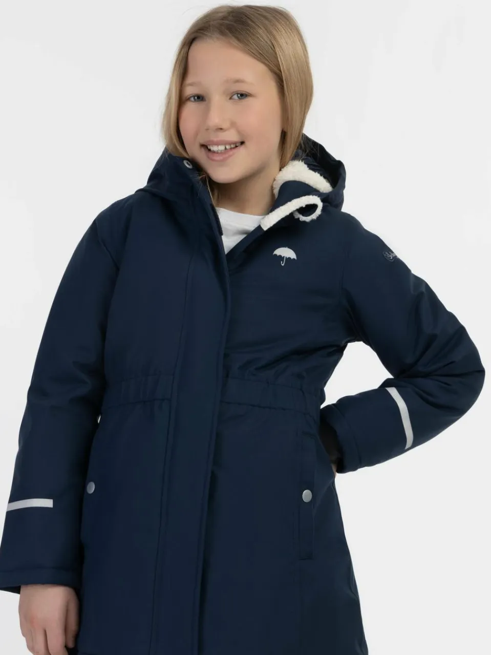 Schmuddelwedda Mädchen<Mädchen Winterjacke blau uni