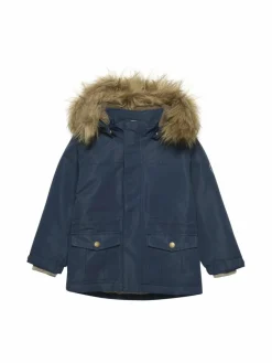 En Fant Jungen<Mädchen Winterjacke blau uni