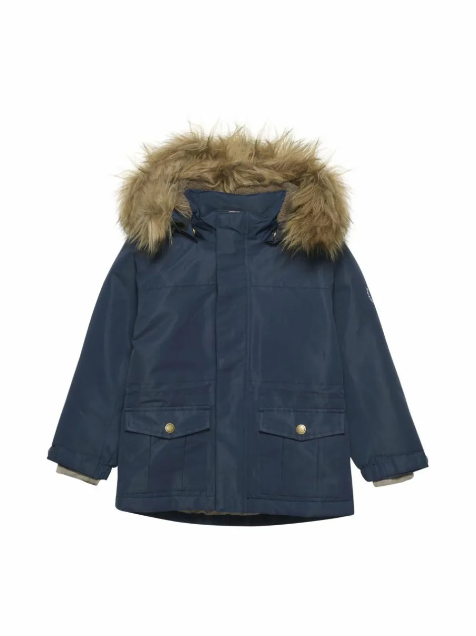 En Fant Jungen<Mädchen Winterjacke blau uni