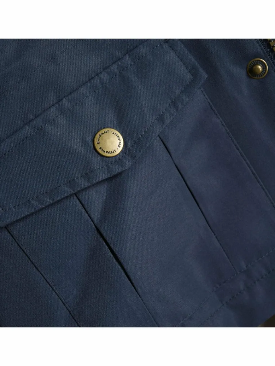 En Fant Jungen<Mädchen Winterjacke blau uni