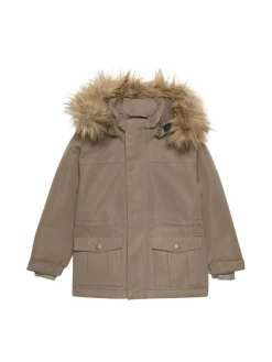 En Fant Jungen<Mädchen Winterjacke braun uni