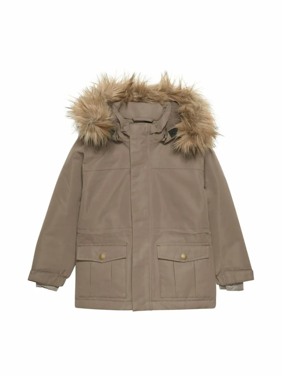 En Fant Jungen<Mädchen Winterjacke braun uni