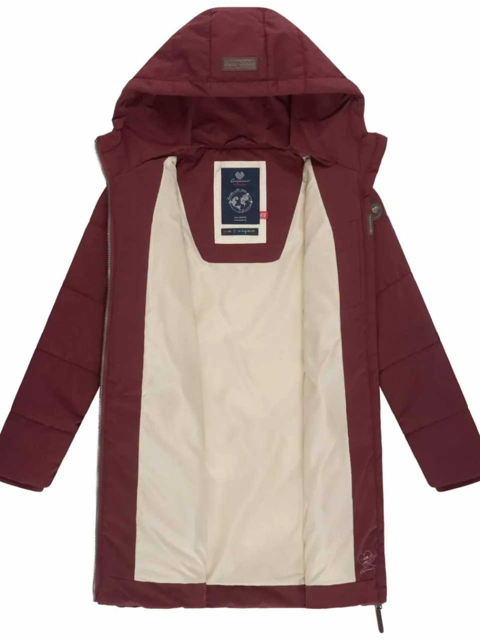 Ragwear Mädchen<Mädchen Winterjacke - Rebbie rot uni