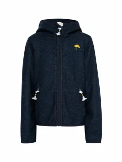 Schmuddelwedda Mädchen<Mädels Strickfleeceblouson mit Teddyfutter blau meliert