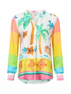 Damen Emily van den Bergh Blusen>Multi Beach Comic