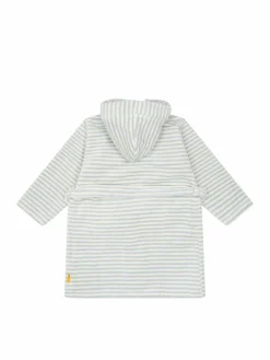 Steiff Mädchen<Unisex Bademantel hellblau gestreift