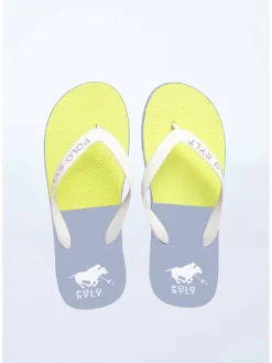 Polo Sylt Zehentrenner|Zehentrenner<Unisex Beach-Sandals hellblau gemustert