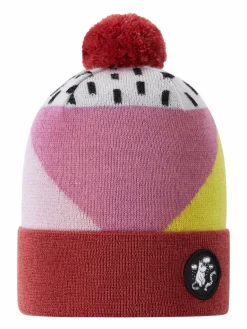 reima Jungen|Mädchen<Unisex Beanie - Moomin Flinga rot gemustert
