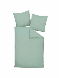 Janine Heimtextilien<Unisex Bettwäsche 1er Pack grün uni