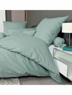 Janine Heimtextilien<Unisex Bettwäsche 1er Pack grün uni