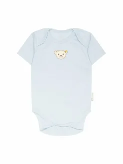 Steiff Jungen|Mädchen<Unisex Body hellblau gemustert