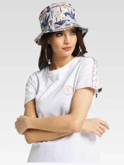 Carlo Colucci Mützen & Caps<Unisex Fischerhut - Comelli weiß bedruckt