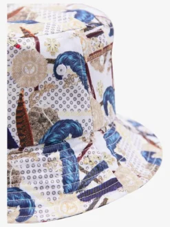 Carlo Colucci Mützen & Caps<Unisex Fischerhut - Comelli weiß bedruckt