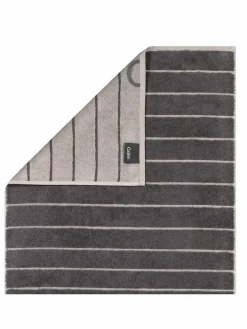 Cawö Heimtextilien<Unisex Gästetuch 3er Pack anthrazit gestreift