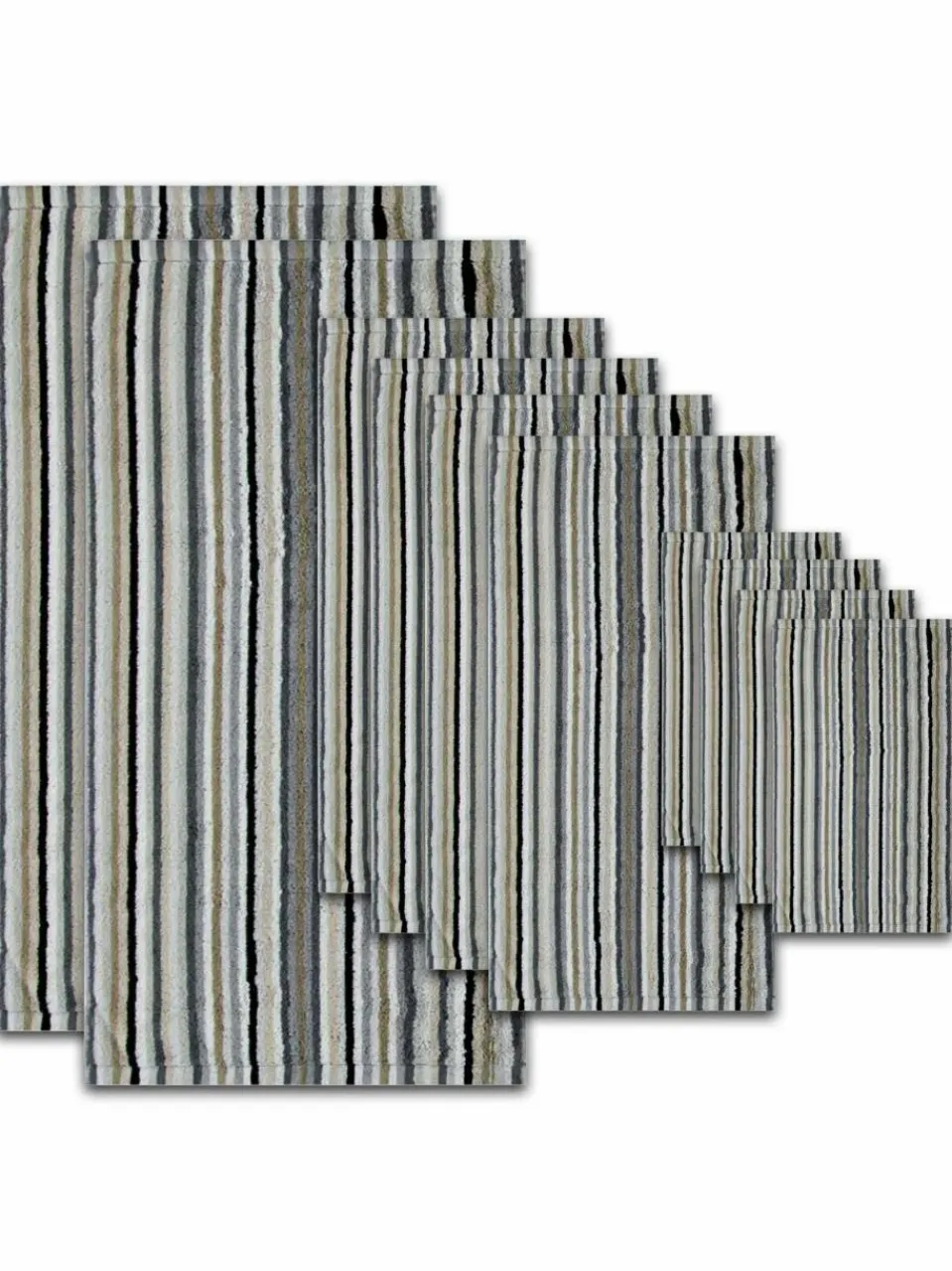 Cawö Heimtextilien<Unisex Handtuch 1er Pack, 10er Pack beige gestreift