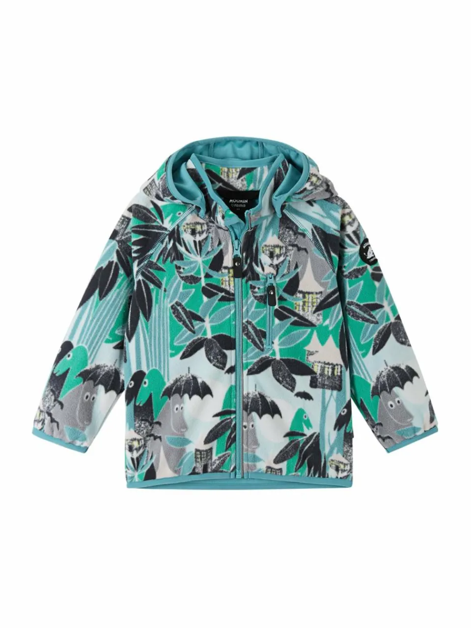reima Mädchen|Jungen<Unisex Jacke - Moomin Vindskydd aqua gemustert