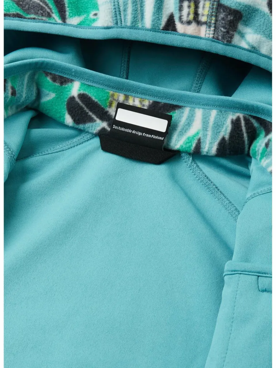 reima Mädchen|Jungen<Unisex Jacke - Moomin Vindskydd aqua gemustert