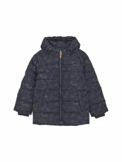 Minymo Jungen|Mädchen<Unisex Kinder Steppjacke blau gemustert