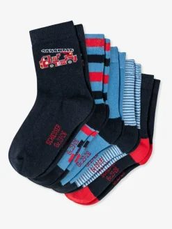 Schiesser Jungen<Unisex Kindersocken - 5er-Pack Feuerwehr mehrfarbig bedruckt