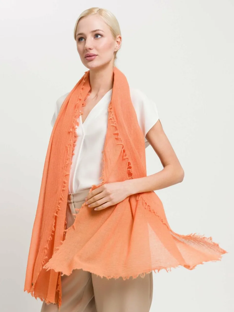 Fraas Schals & Tücher|Schals & Tücher<Unisex Schal aprikot uni