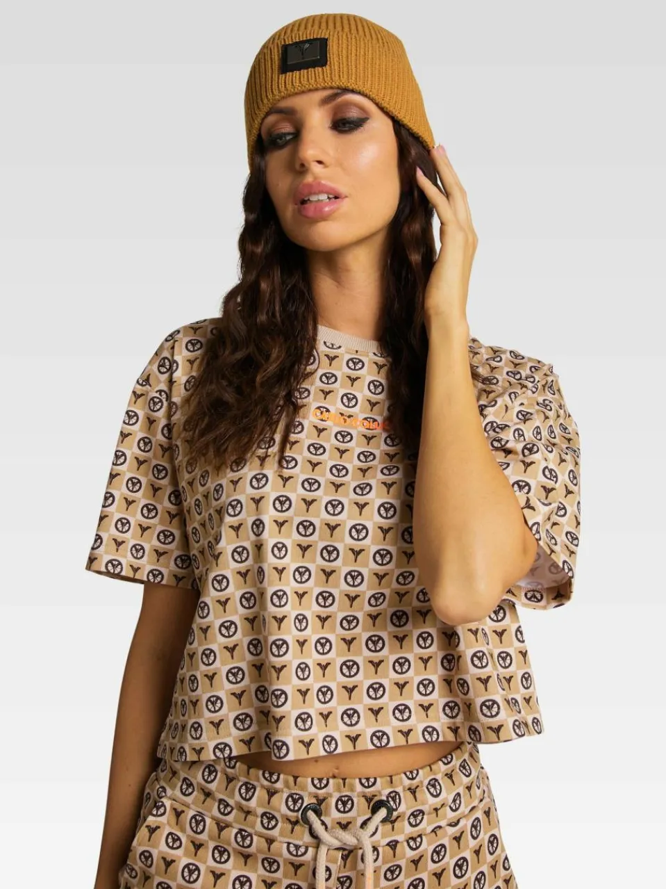 Carlo Colucci Mützen & Caps<Unisex Schiebermütze - Dallo gelb gemustert