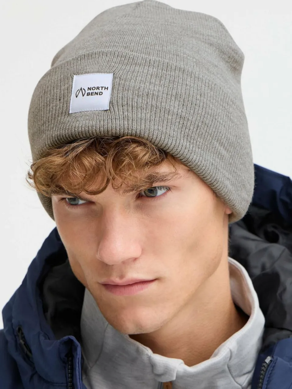 North Bend Mützen & Hüte<Unisex Strickmütze - NBLou hellgrau bedruckt