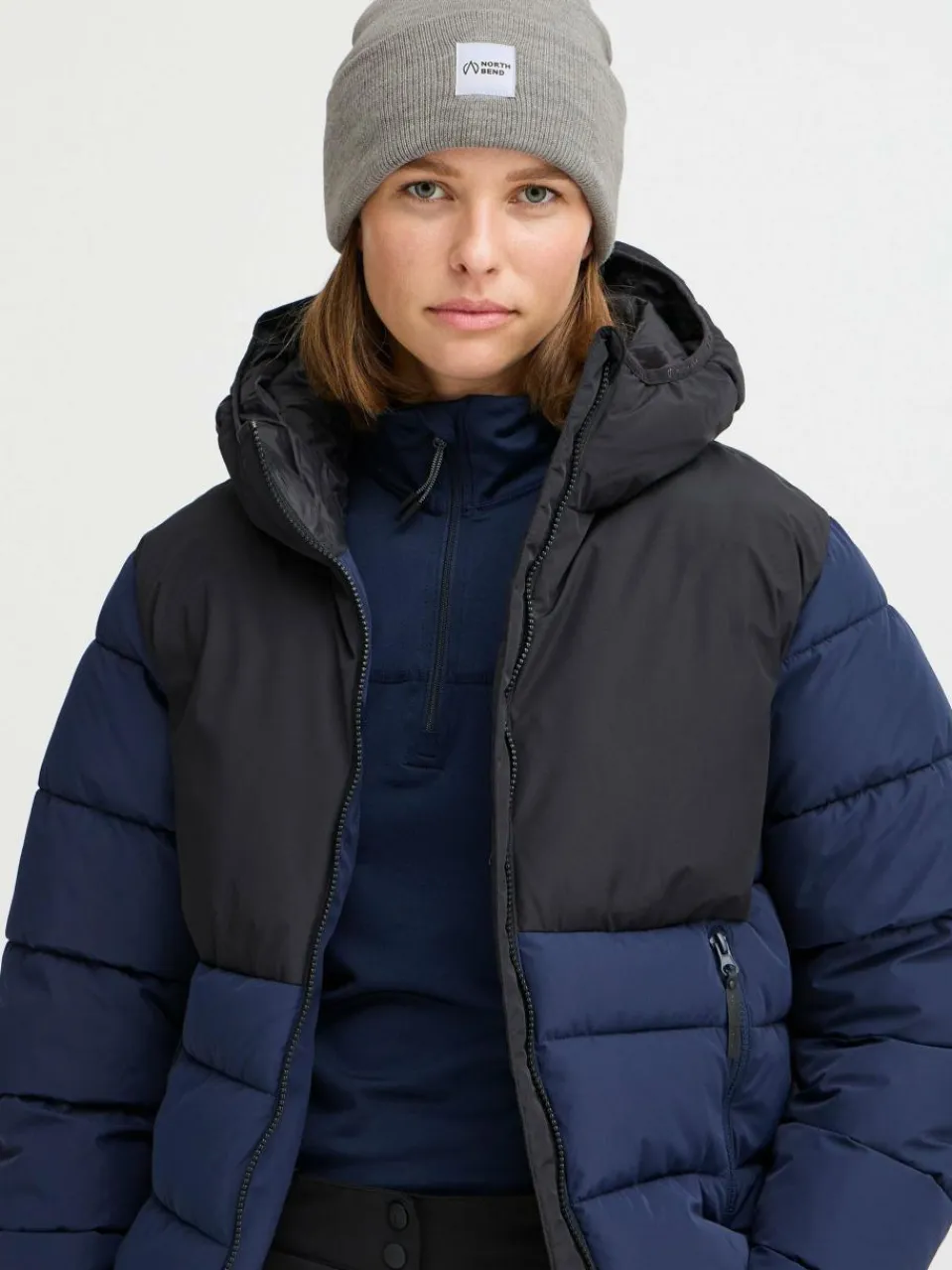 North Bend Mützen & Hüte<Unisex Strickmütze - NBLou hellgrau bedruckt