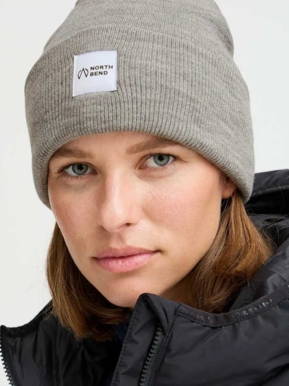 North Bend Mützen & Hüte<Unisex Strickmütze - NBLou hellgrau bedruckt