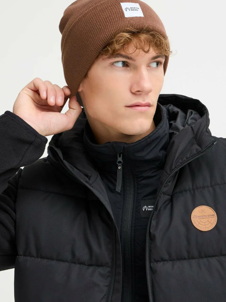 North Bend Mützen & Caps<Unisex Strickmütze - NBLou braun bedruckt