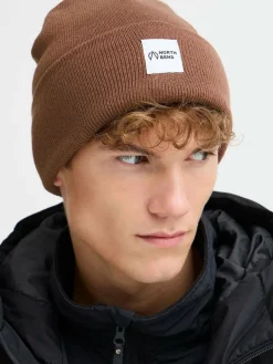 North Bend Mützen & Caps<Unisex Strickmütze - NBLou braun bedruckt