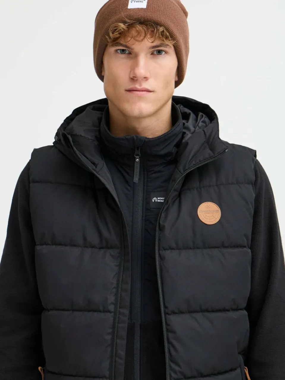 North Bend Mützen & Caps<Unisex Strickmütze - NBLou braun bedruckt