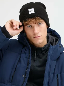 North Bend Mützen & Caps<Unisex Strickmütze - NBLou schwarz bedruckt