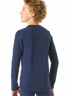 Schiesser Jungen<Unisex Unterziehshirt - Thermo blau uni