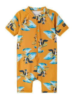 reima Mädchen|Jungen<Unisex UV-Overall - Atlantti orange gemustert