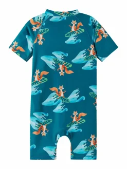 reima Jungen<Unisex UV-Overall - Atlantti marine gemustert